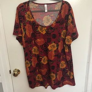 Lularoe Classic Tee floral red